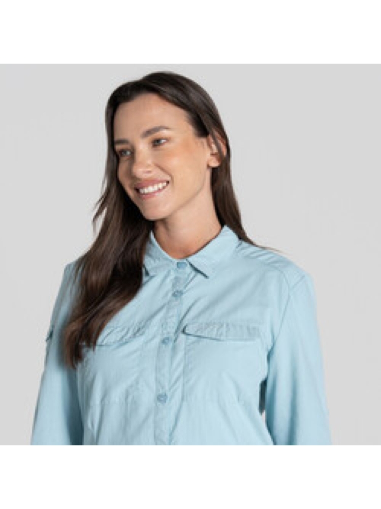 Craghoppers NosiLife Adv LS Shirt III Women's Sky Blue CWS534-EUQ shirts en tops online bestellen bij Kathmandu Outdoor & Travel