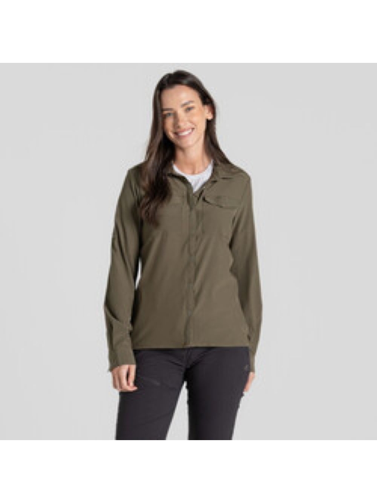 Craghoppers NosiLife LS Pro Shirt II Women's Wild Olive CWS532-CZL shirts en tops online bestellen bij Kathmandu Outdoor & Travel