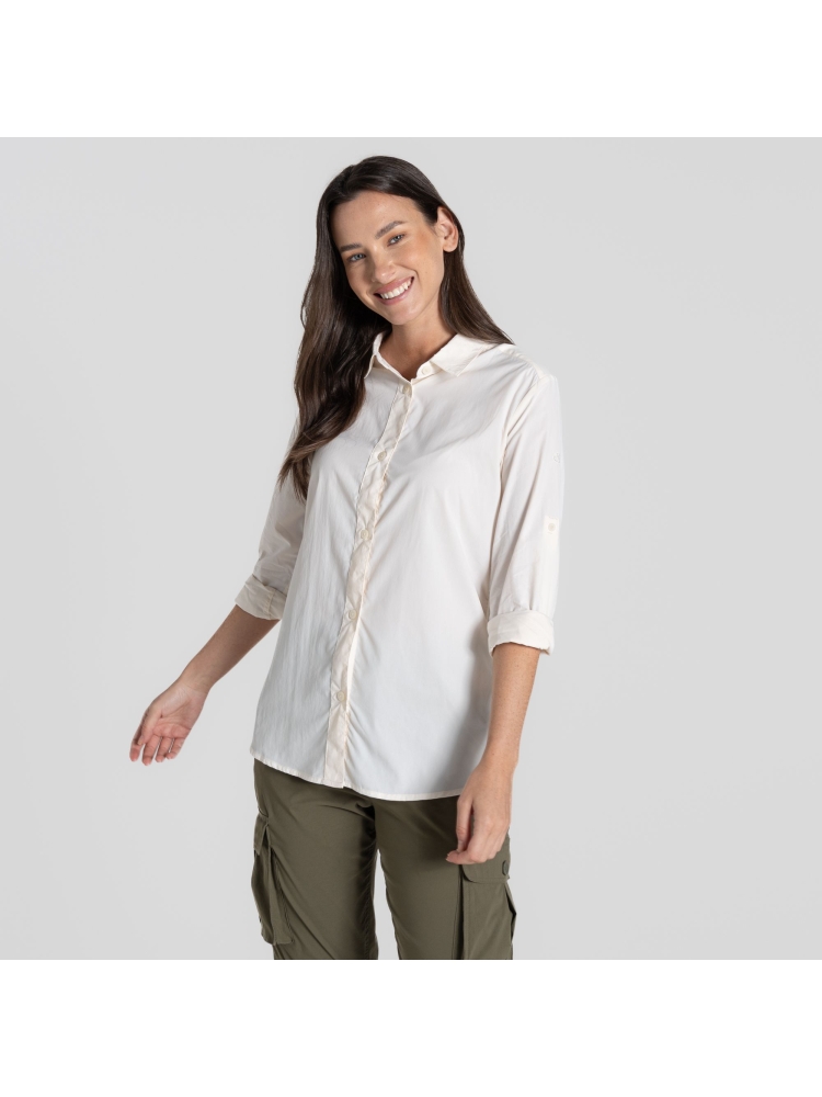 Craghoppers NosiLife Freeda LS Shirt Women's Sea Salt CWS543-33A shirts en tops online bestellen bij Kathmandu Outdoor & Travel