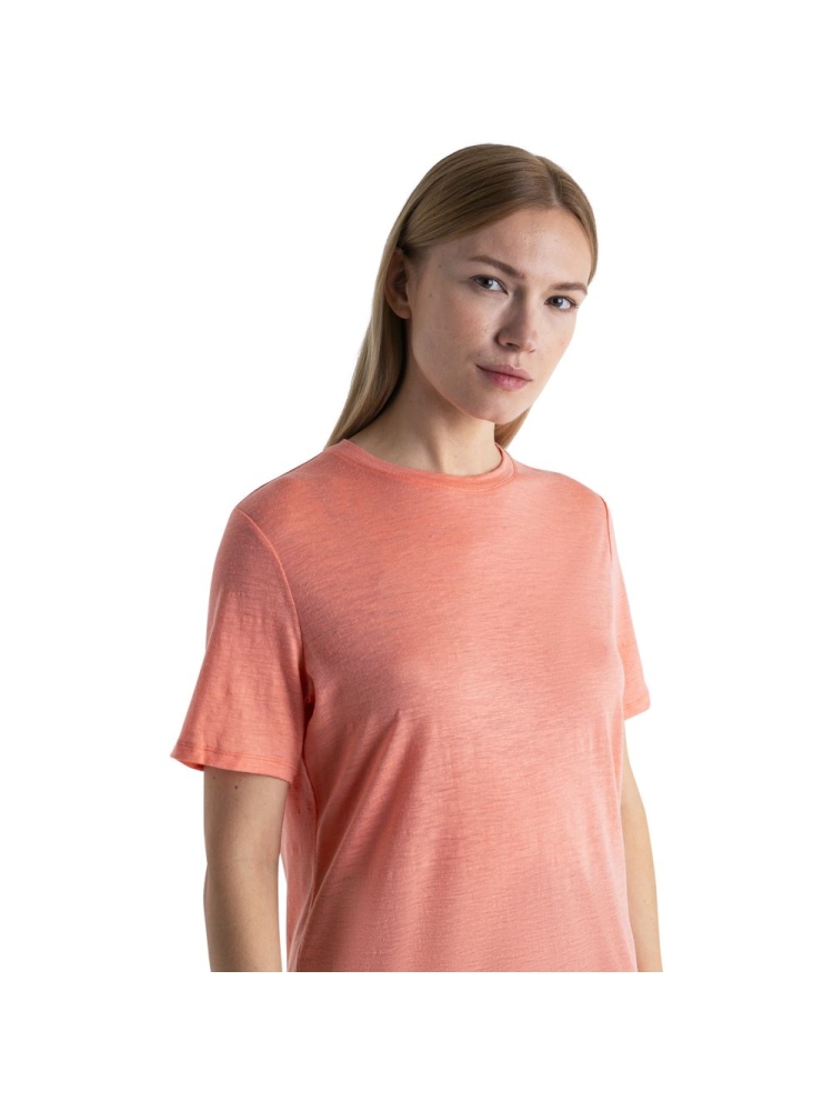 Icebreaker Merino Linen SS Tee Women's Glow 0A56ON6-291 shirts en tops online bestellen bij Kathmandu Outdoor & Travel
