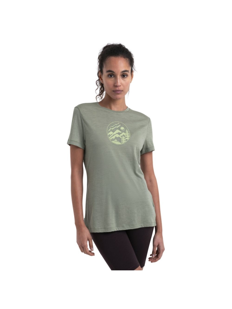 Icebreaker Merino 150 Tech Lite III SS Tee Camp Circ Women's Lichen 0A56YDA-741 shirts en tops online bestellen bij Kathmandu Outdoor & Travel