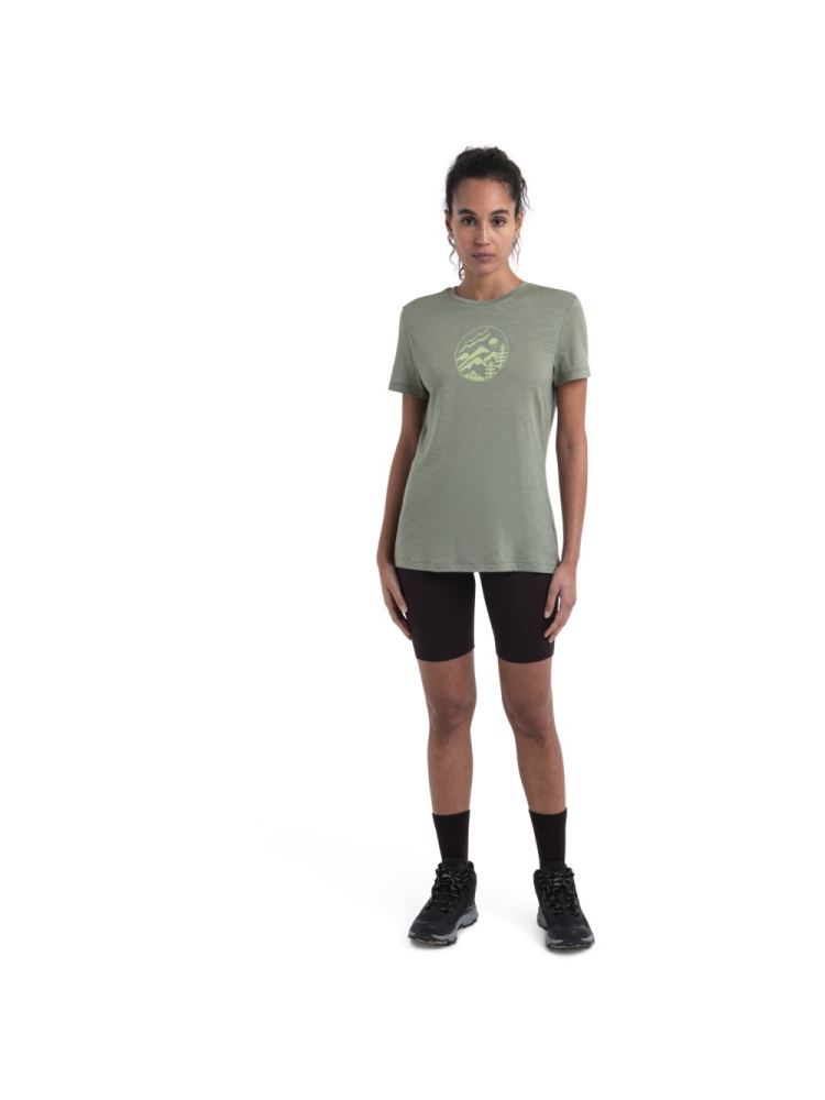Icebreaker Merino 150 Tech Lite III SS Tee Camp Circ Women's Lichen 0A56YDA-741 shirts en tops online bestellen bij Kathmandu Outdoor & Travel