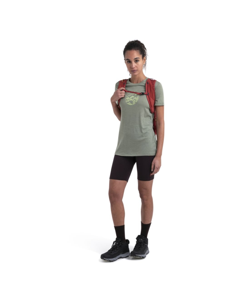 Icebreaker Merino 150 Tech Lite III SS Tee Camp Circ Women's Lichen 0A56YDA-741 shirts en tops online bestellen bij Kathmandu Outdoor & Travel