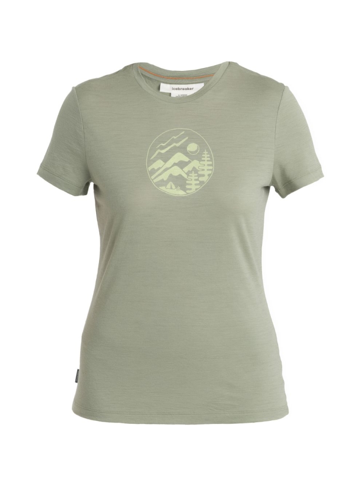 Icebreaker Merino 150 Tech Lite III SS Tee Camp Circ Women's Lichen 0A56YDA-741 shirts en tops online bestellen bij Kathmandu Outdoor & Travel