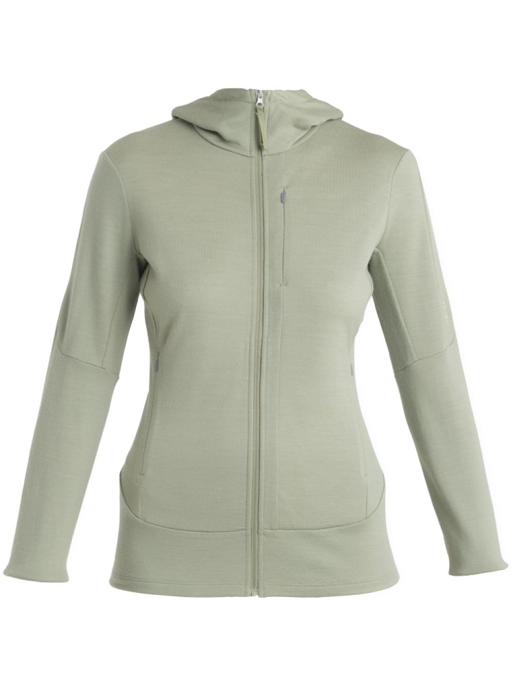 Icebreaker Merino 260 Quantum IV LS Zip Hood Women's Lichen 0A56XRA-741 fleeces en truien online bestellen bij Kathmandu Outdoor & Travel