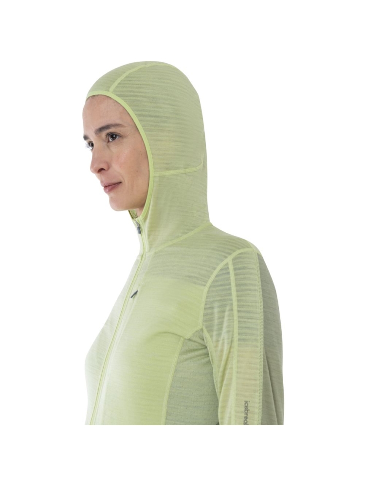Icebreaker Merino 200 Realfleece Descender LS Zip Hood Women' Glazen/Lichen/Cb 0A56YNB-861 fleeces en truien online bestellen bij Kathmandu Outdoor & Travel