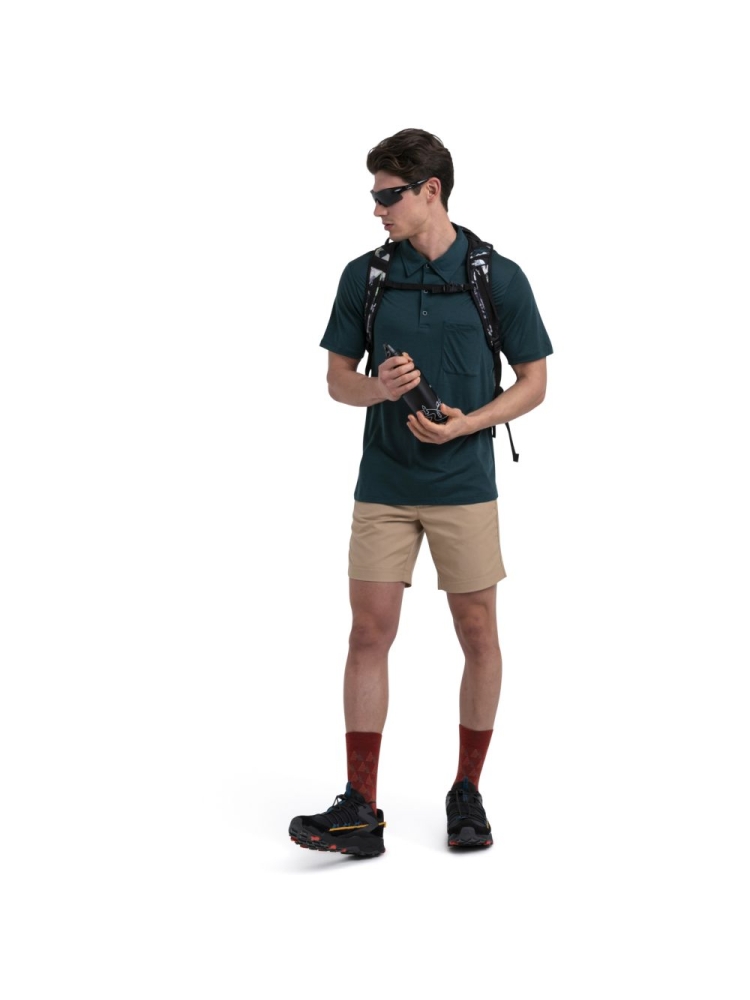 Icebreaker Drayden SS Polo Fathom Grn 0A56EIA-771 shirts en tops online bestellen bij Kathmandu Outdoor & Travel