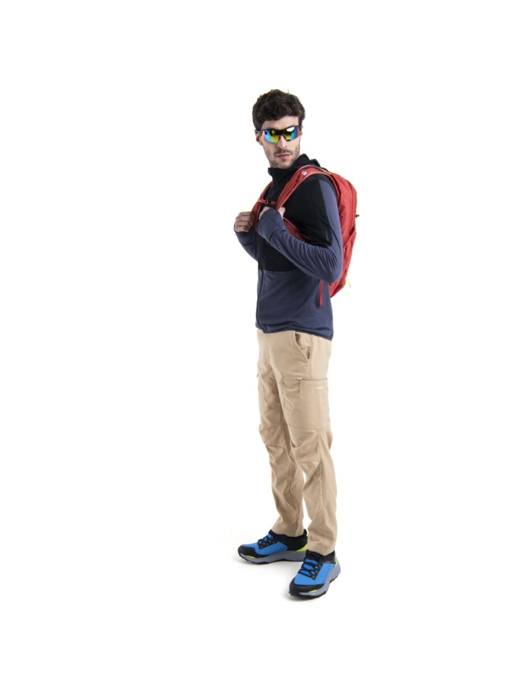 Icebreaker Merino 200 Realfleece Descender LS Zip Hood Black/Graphite/Cb 0A56VZB-541 fleeces en truien online bestellen bij Kathmandu Outdoor & Travel