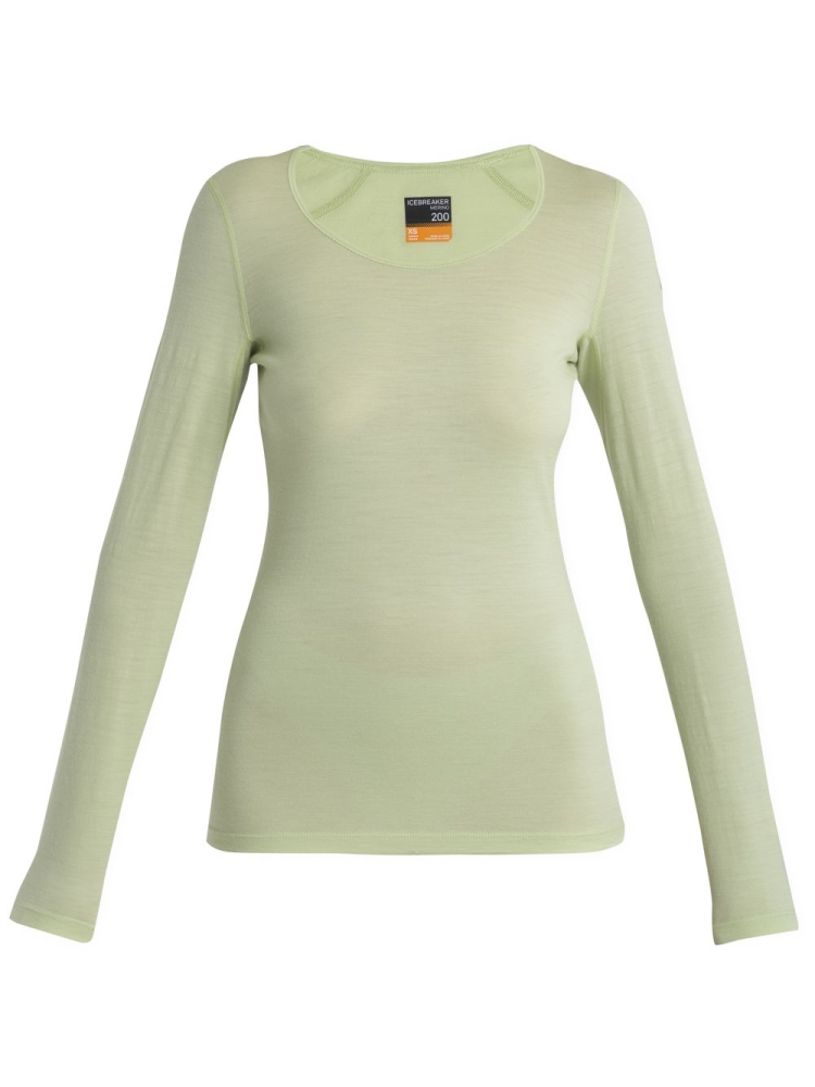 Icebreaker 200 Oasis Long Sleeve Scoop Women's Glazen IB104378B-761 onderkleding/thermokleding online bestellen bij Kathmandu Outdoor & Travel