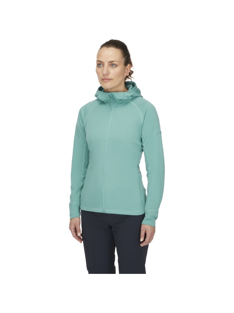 Rab Planar Hoody Women's Glacier Blue QFG-05-GLB fleeces en truien online bestellen bij Kathmandu Outdoor & Travel