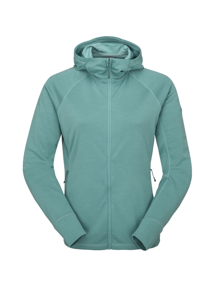 Rab Planar Hoody Women's Glacier Blue QFG-05-GLB fleeces en truien online bestellen bij Kathmandu Outdoor & Travel