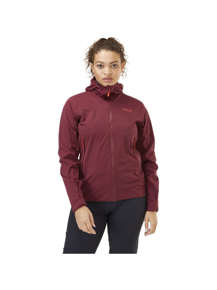 Rab Kinetic 2.0 Jacket Women's Deep Heather QWG-75-DEH jassen online bestellen bij Kathmandu Outdoor & Travel