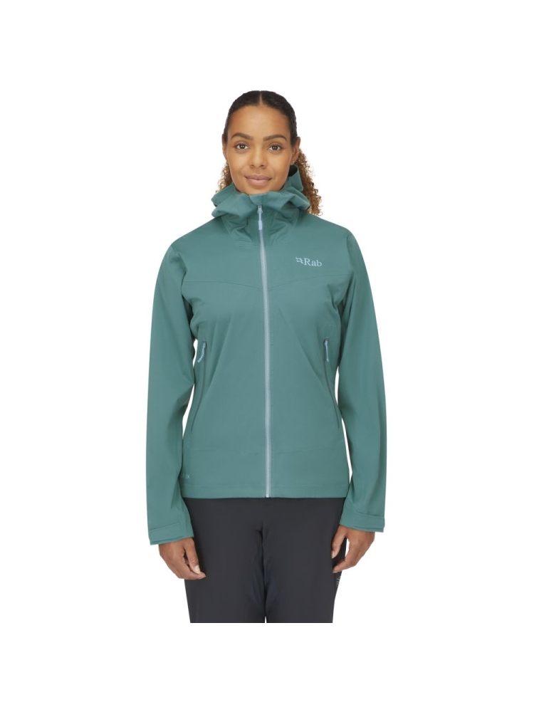 Rab Rab Kinetic 2.0 Jacket Women's QWG-75-EUC jassen Rab Kinetic 2.0 Jacket Women's Eucalyptus QWG-75-EUC jassen online bestellen bij Kathmandu Outdoor & Travel