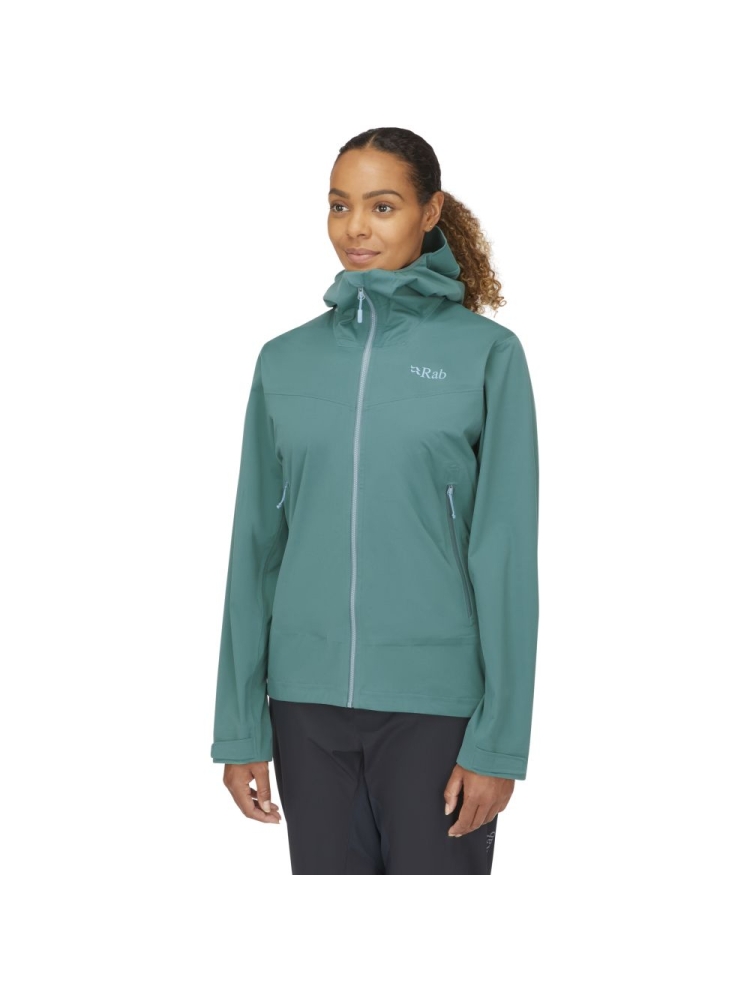 Rab Rab Kinetic 2.0 Jacket Women's QWG-75-EUC jassen Rab Kinetic 2.0 Jacket Women's Eucalyptus QWG-75-EUC jassen online bestellen bij Kathmandu Outdoor & Travel