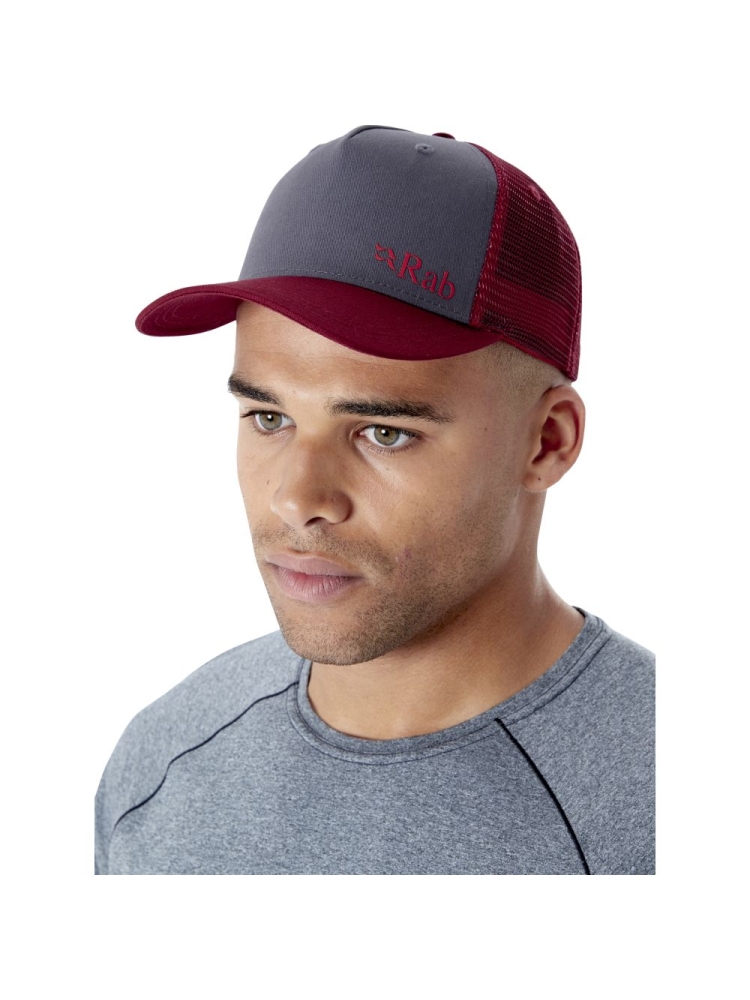 Rab Trucker Logo Cap Steel QAB-06-ST kleding accessoires online bestellen bij Kathmandu Outdoor & Travel