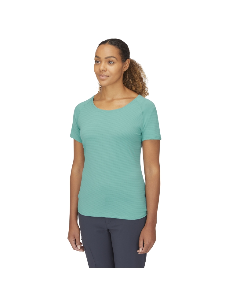 Rab Aleya Tee Women's Glacier Blue QBL-48-GLB shirts en tops online bestellen bij Kathmandu Outdoor & Travel