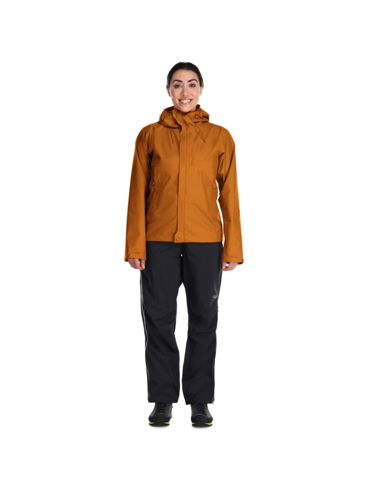 Rab Downpour Eco Jacket Women's Marmalade QWG-83-MAM jassen online bestellen bij Kathmandu Outdoor & Travel