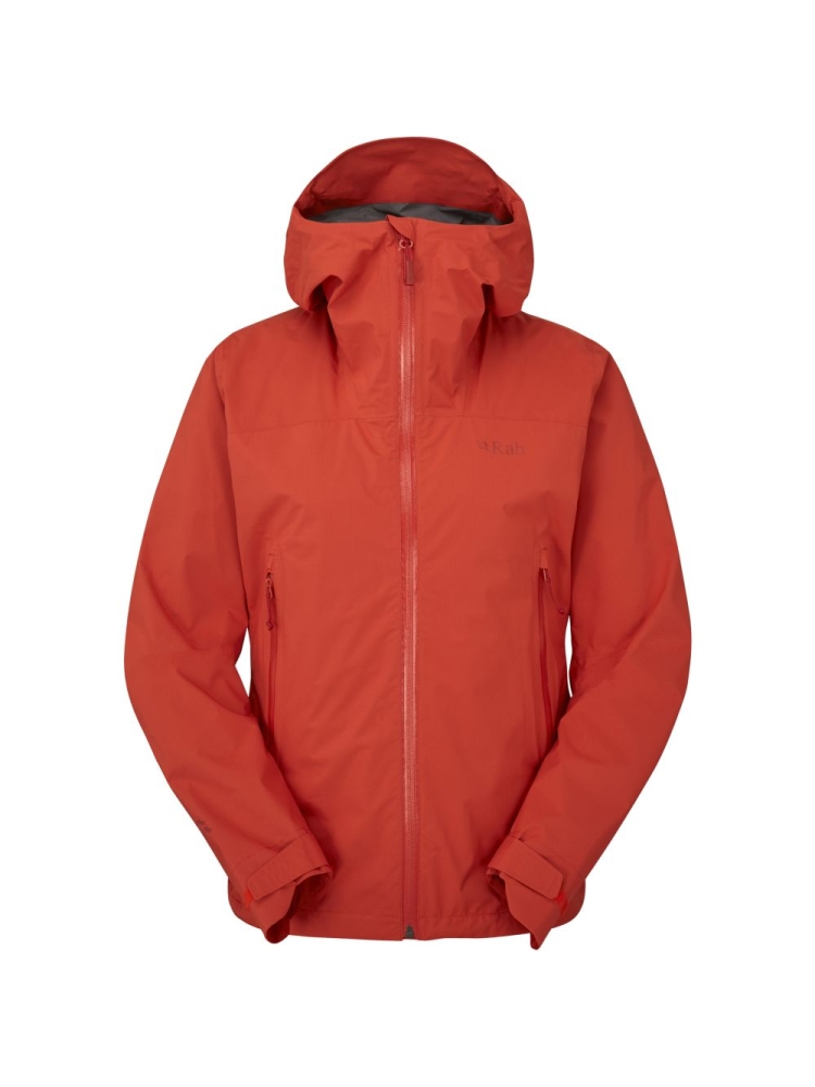 Rab Downpour Light Jacket Women's Red Grapefruit QWG-91-RGP jassen online bestellen bij Kathmandu Outdoor & Travel