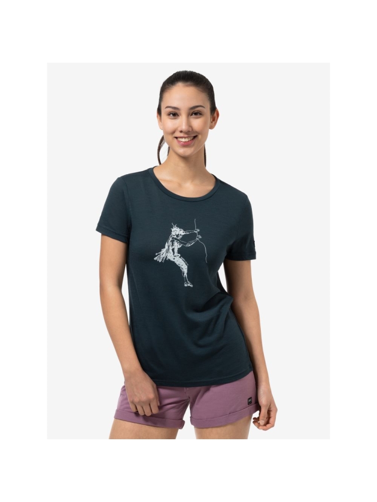 Super Natural Fingers Matter Tee Women's Blueberry/Fresh White SNWP03133-W21 shirts en tops online bestellen bij Kathmandu Outdoor & Travel