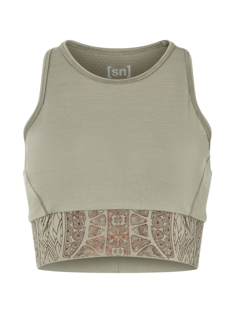 Super Natural Arabesque LF Top Women's Dried Sage/Copper SNW023370-75A shirts en tops online bestellen bij Kathmandu Outdoor & Travel