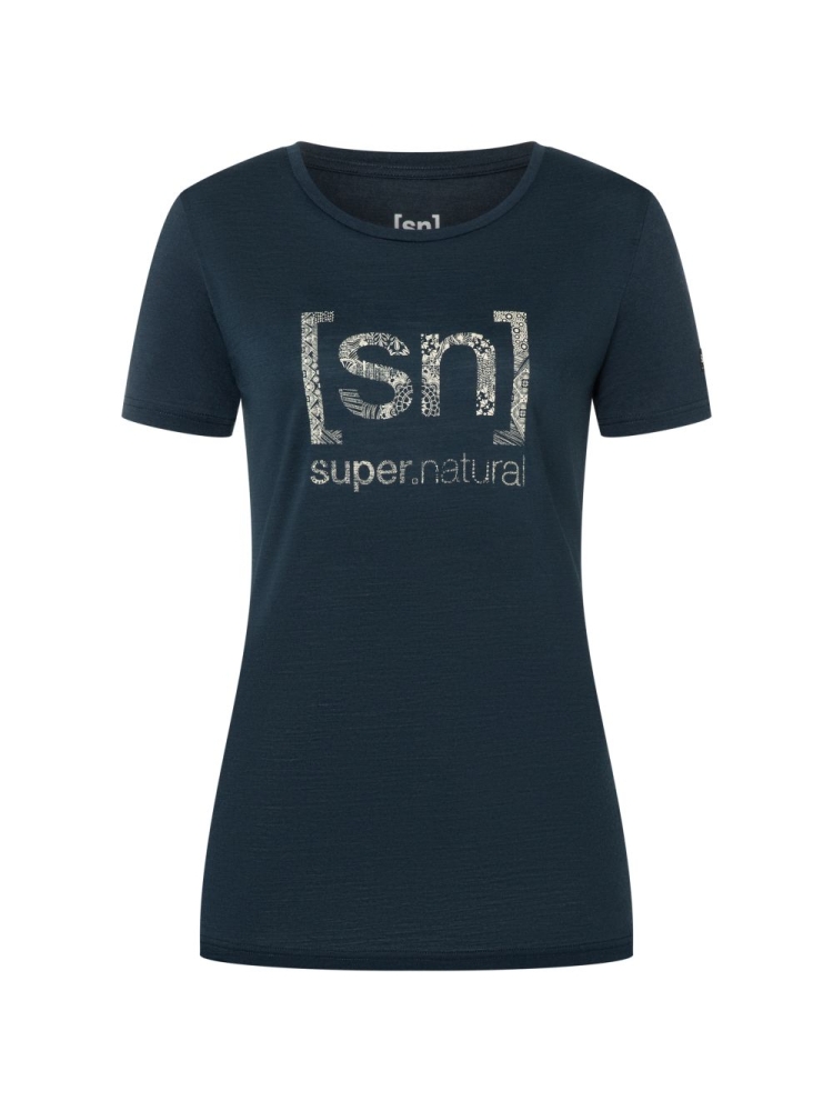 Super Natural Arabesque Tee Women's Blueberry/Semolina SNWP03154-37A shirts en tops online bestellen bij Kathmandu Outdoor & Travel