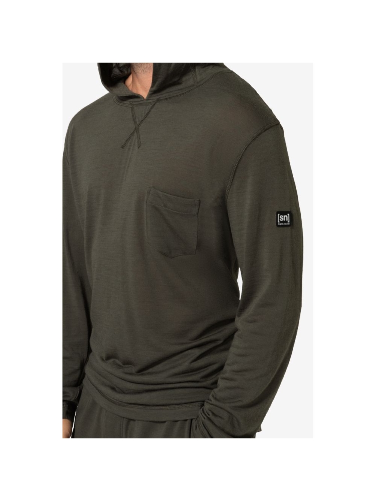 Super Natural Light Hoodie Black Ink SNM016580-X16 fleeces en truien online bestellen bij Kathmandu Outdoor & Travel