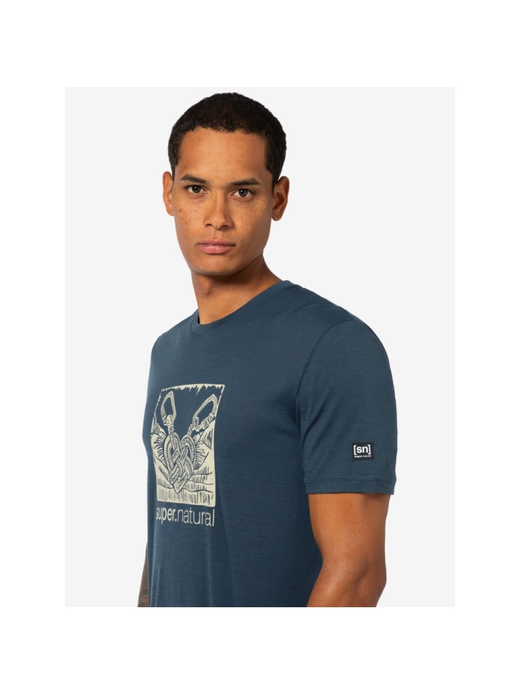 Super Natural Tied By Heart Tee Blueberry/Aloe SNMP01138-87A shirts en tops online bestellen bij Kathmandu Outdoor & Travel