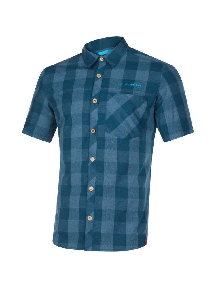 La Sportiva Nomad SS Shirt Storm Blue/Maui F10-639637 shirts en tops online bestellen bij Kathmandu Outdoor & Travel