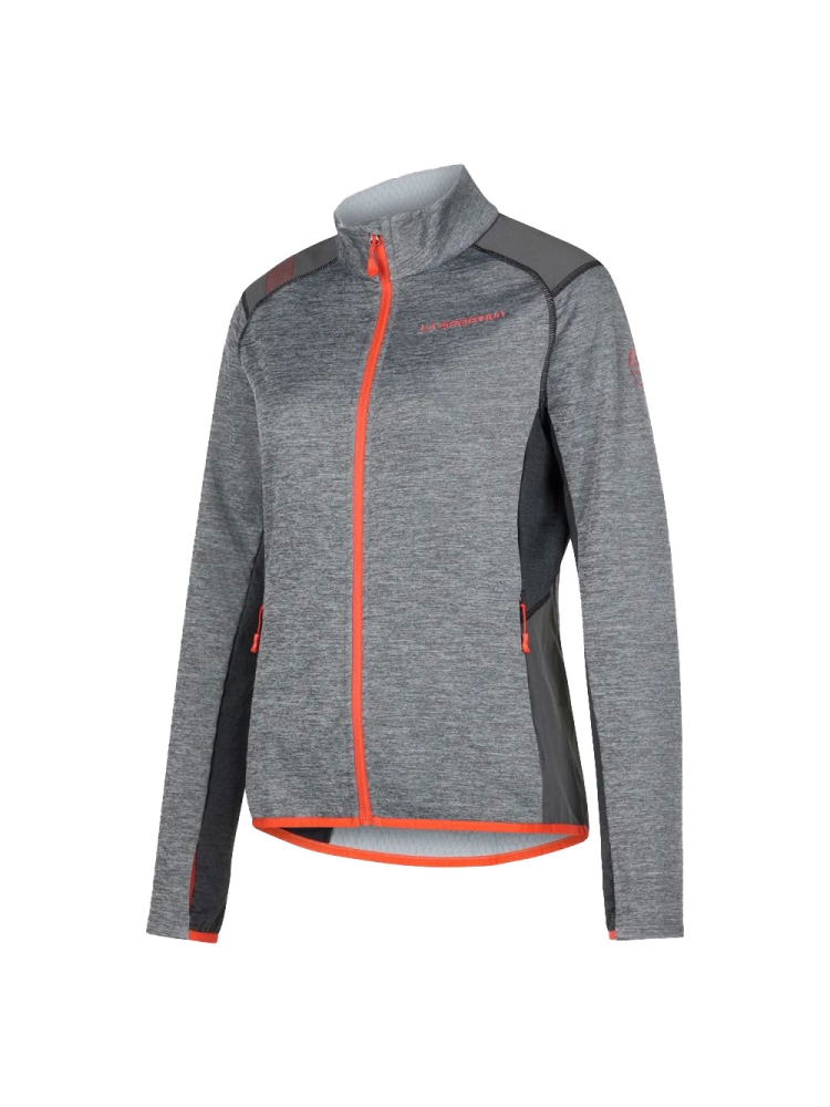 La Sportiva True North Jkt Carbon/Cherry Tomato P52-900322 fleeces en truien online bestellen bij Kathmandu Outdoor & Travel