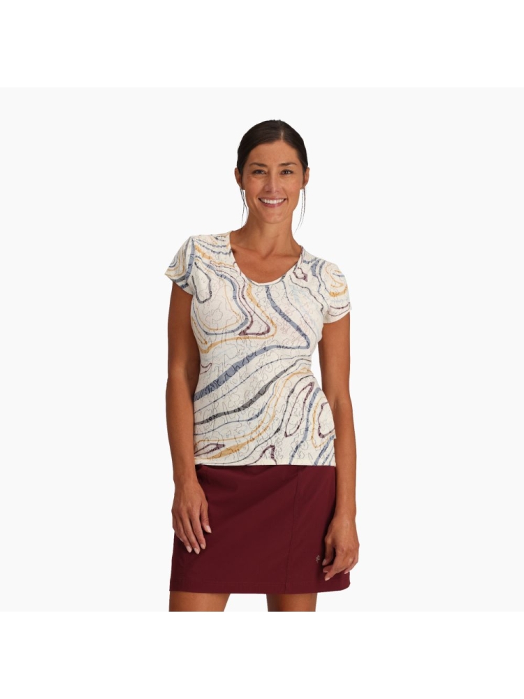 Royal Robbins Featherweight Tee Women's Ivory Tidal Pt Y611013-113 shirts en tops online bestellen bij Kathmandu Outdoor & Travel