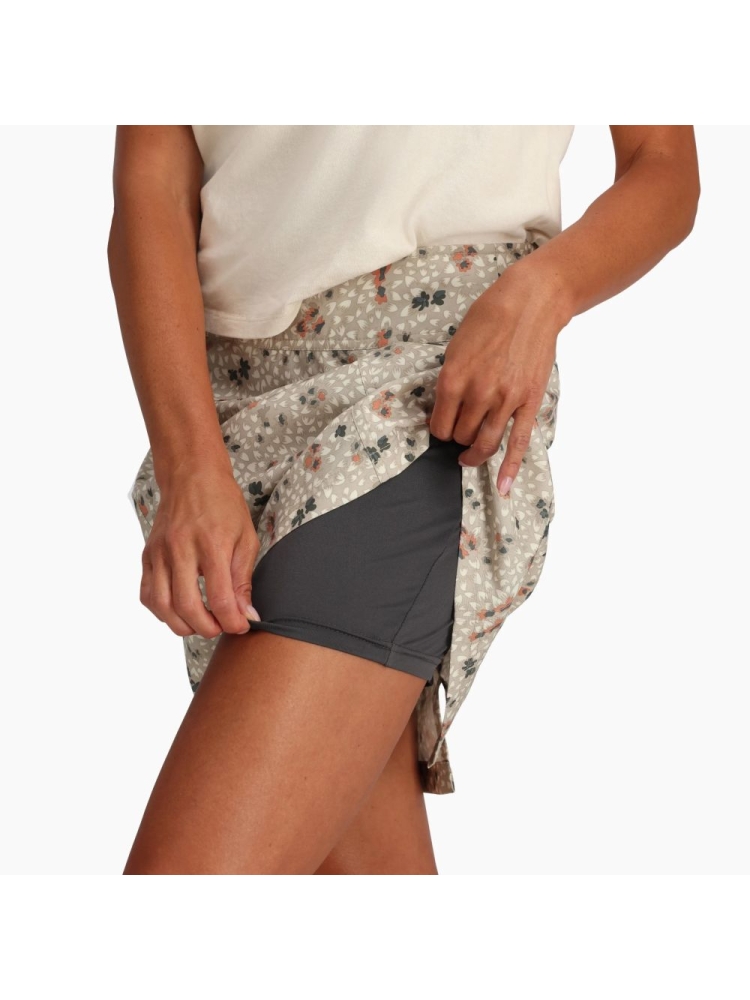 Royal Robbins Discovery III Printed Skort Women's Lt Khaki Wilder Pt Y325007-251 jurken en rokken online bestellen bij Kathmandu Outdoor & Travel