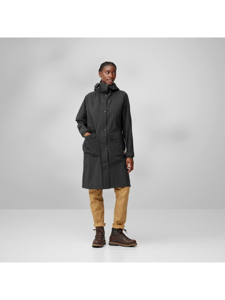 Fjällräven Vardag Rain Parka Women's Black 14500131-550 jassen online bestellen bij Kathmandu Outdoor & Travel