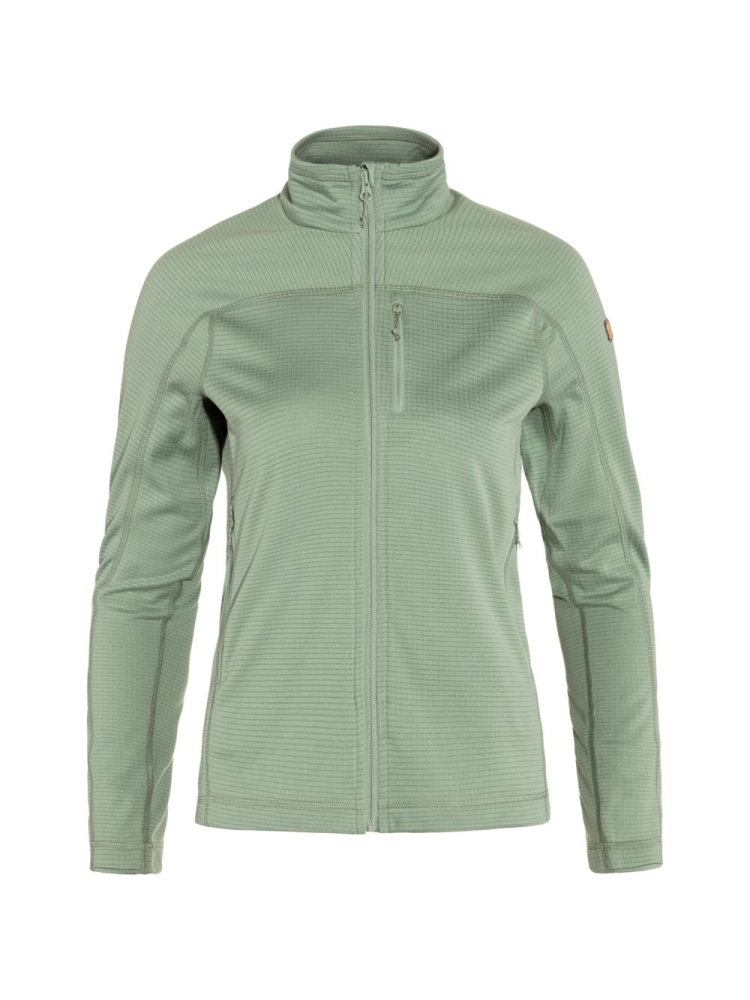 Fjällräven Abisko Lite Fleece Jacket Women's Misty Green 87142-674 fleeces en truien online bestellen bij Kathmandu Outdoor & Travel