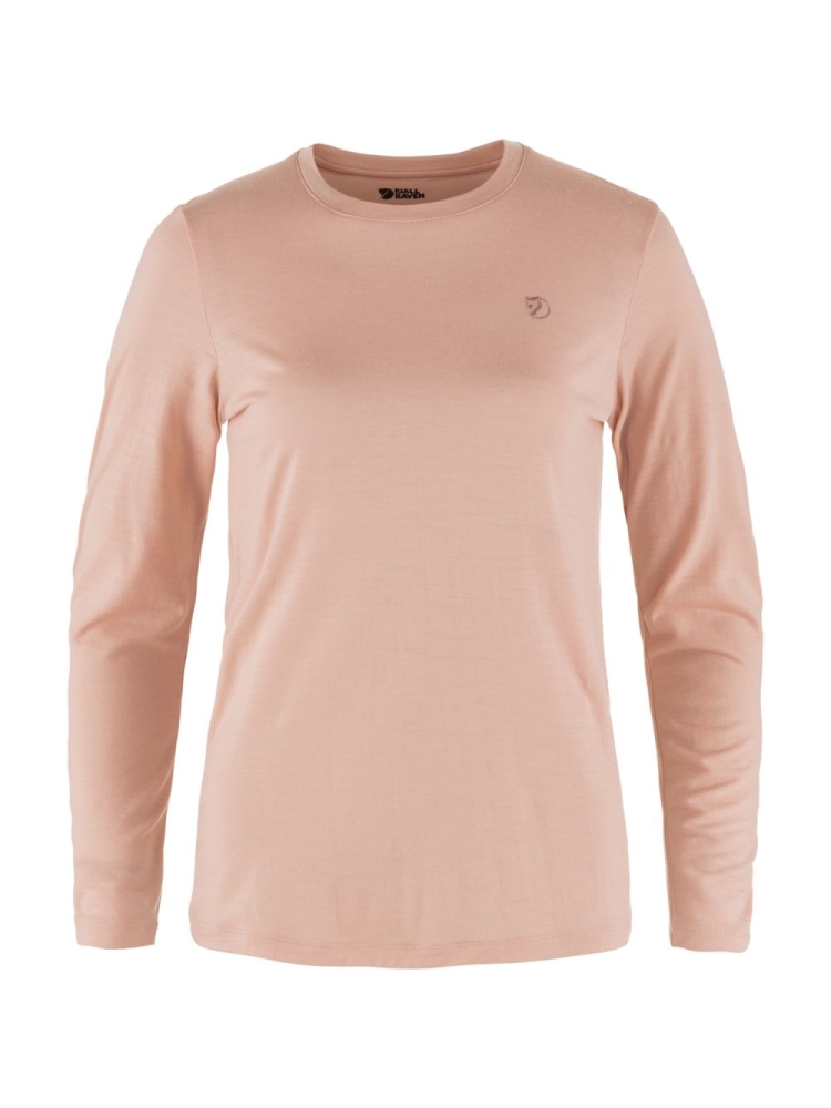 Fjällräven Abisko Wool Long Sleeve Women's Chalk Rose 84102-302 shirts en tops online bestellen bij Kathmandu Outdoor & Travel