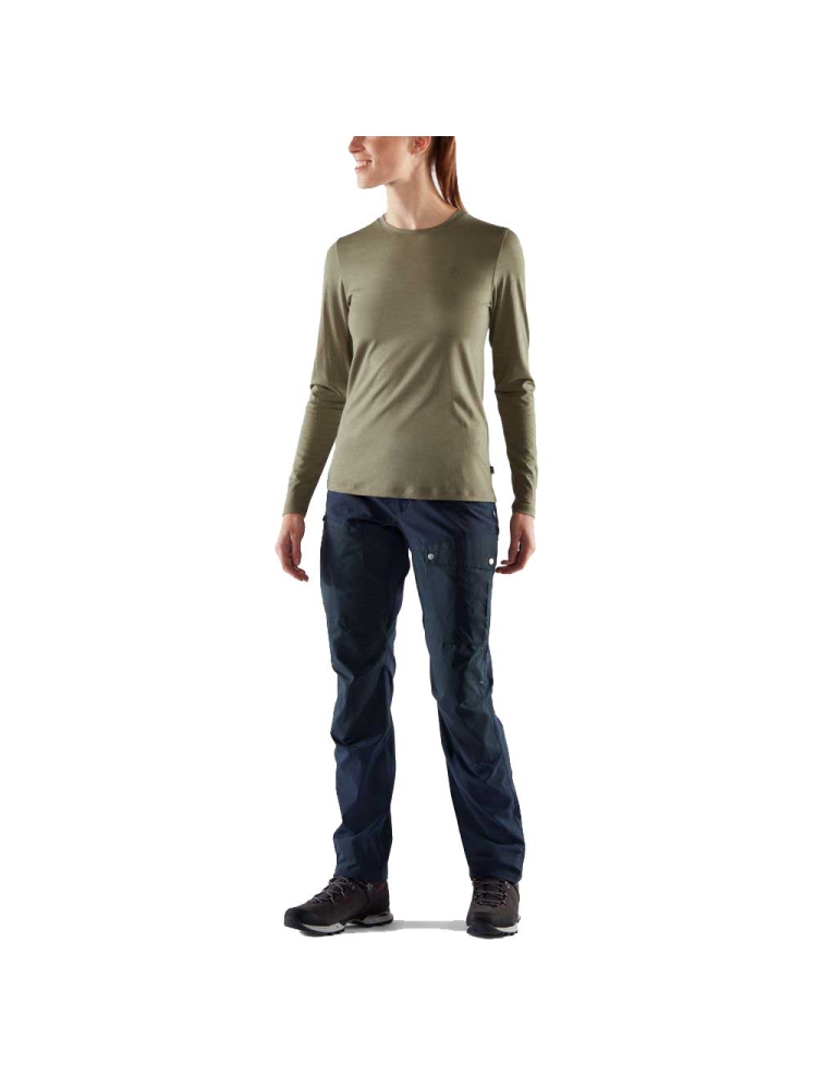 Fjällräven Abisko Wool Long Sleeve Women's Patina Green 84102-614 shirts en tops online bestellen bij Kathmandu Outdoor & Travel