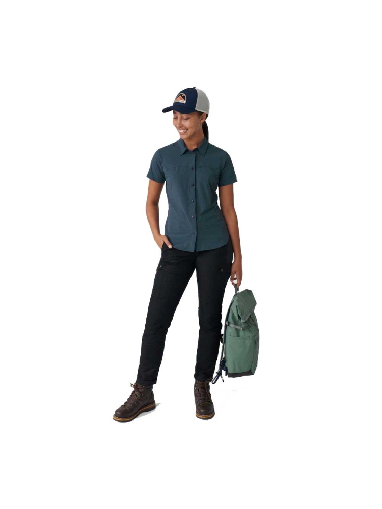 Fjällräven High Coast Lite Shirt Short Sleeve Women's Navy 87037-560 shirts en tops online bestellen bij Kathmandu Outdoor & Travel