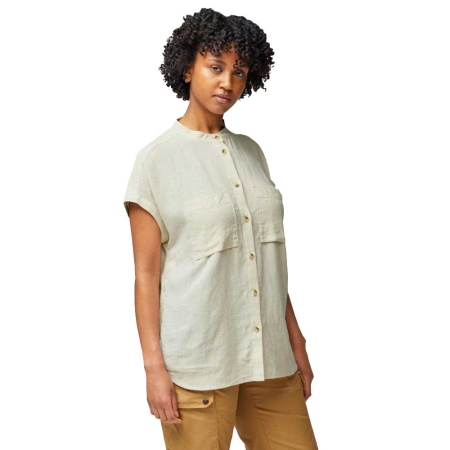 Fjällräven  Övik Hemp Shirt Short Sleeve Women's Chalk White
