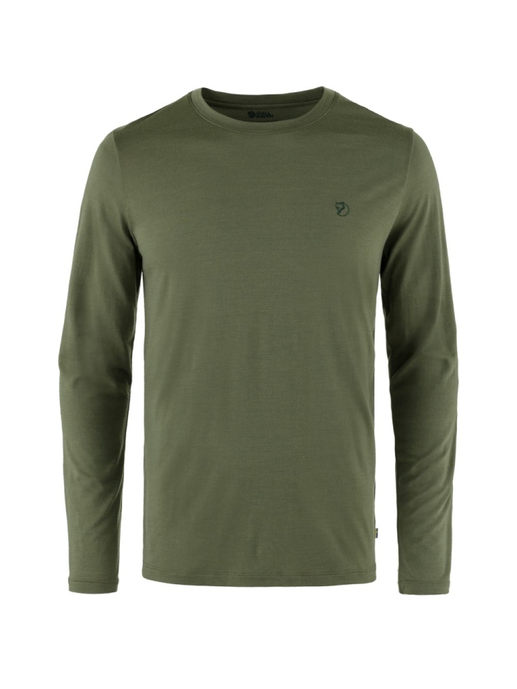Fjällräven Abisko Wool Long Sleeve Laurel Green 87194-625 shirts en tops online bestellen bij Kathmandu Outdoor & Travel