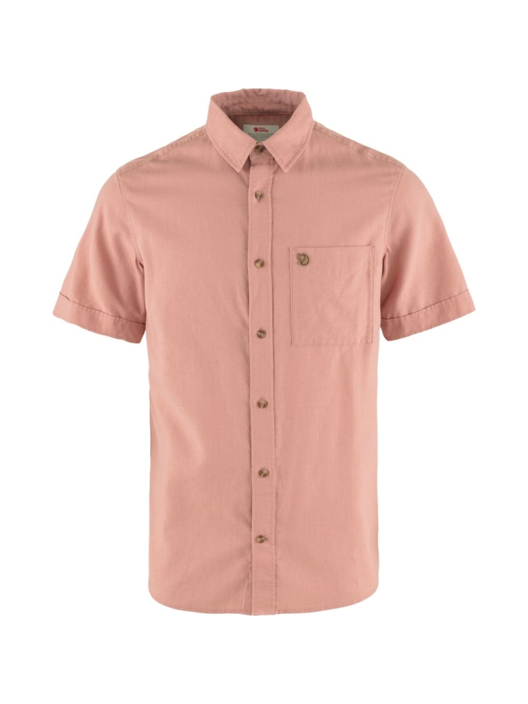 Fjällräven Övik Travel Shirt Short Sleeve Dusty Rose 87039-300 shirts en tops online bestellen bij Kathmandu Outdoor & Travel