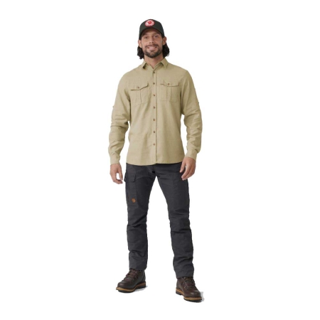 Fjällräven  Övik Travel Shirt Long Sleeve Chalk White