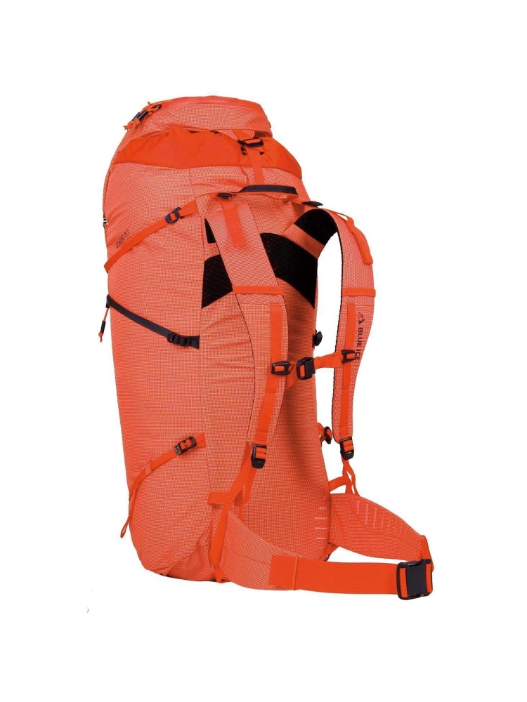 Blue Ice Stache 60L Orange 100405-ORG-SNA trekkingrugzakken online bestellen bij Kathmandu Outdoor & Travel