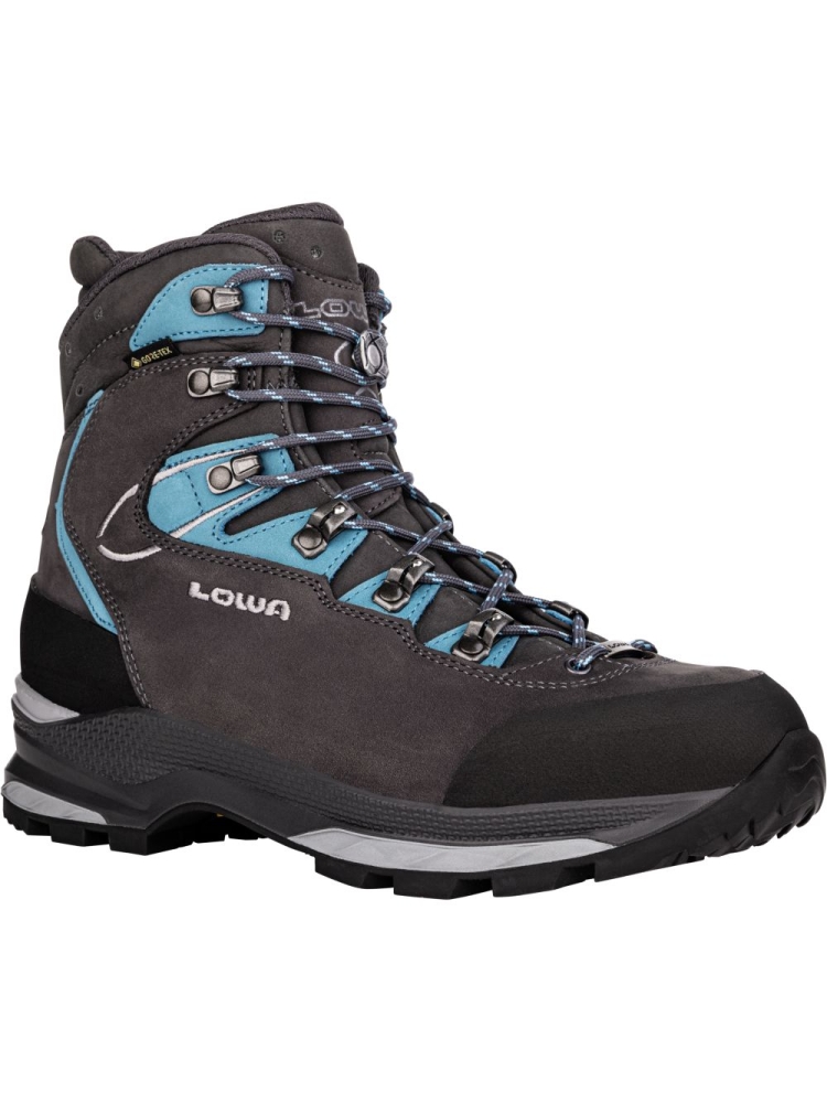 Lowa Mauria Evo GTX Ws Wide Anthracite-Turquoise LW220722-9768 wandelschoenen dames online bestellen bij Kathmandu Outdoor & Travel