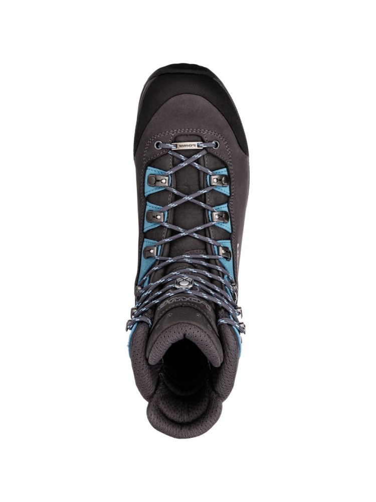 Lowa Mauria Evo GTX Ws Wide Anthracite-Turquoise LW220722-9768 wandelschoenen dames online bestellen bij Kathmandu Outdoor & Travel
