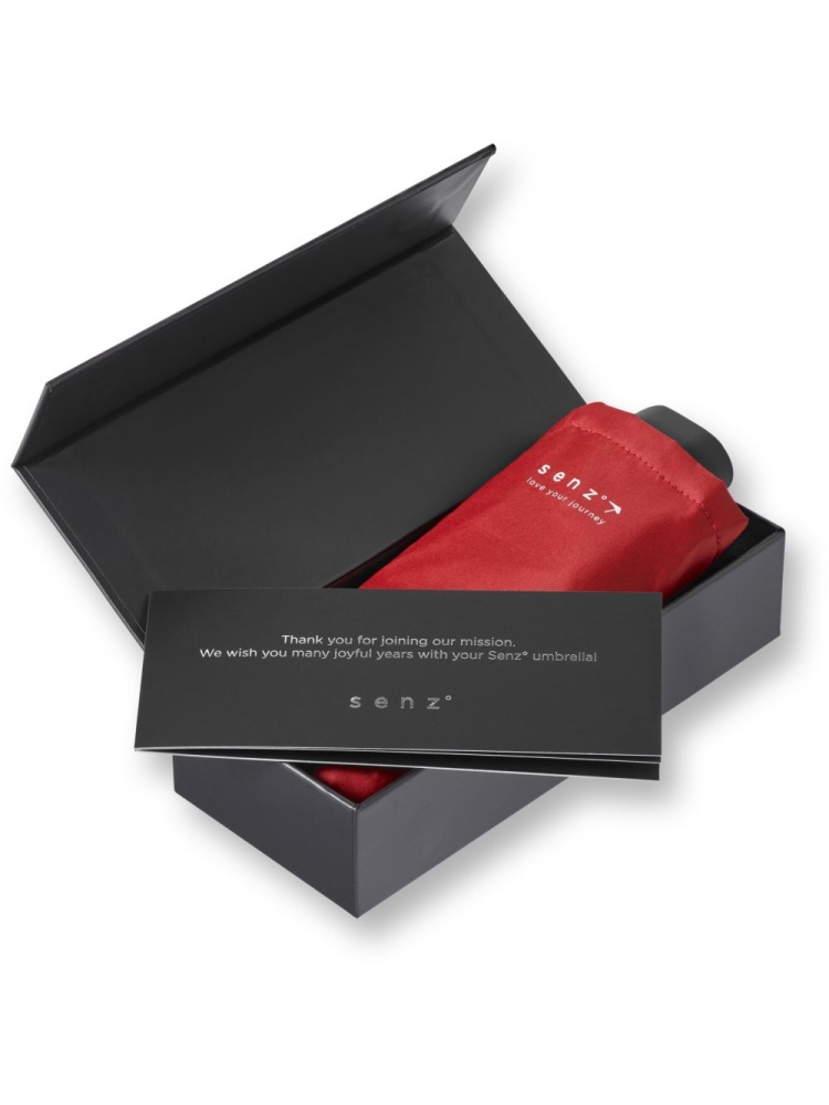 Senz Micro foldable storm umbrella Passion Red SZ 1010-0420 reisaccessoires online bestellen bij Kathmandu Outdoor & Travel
