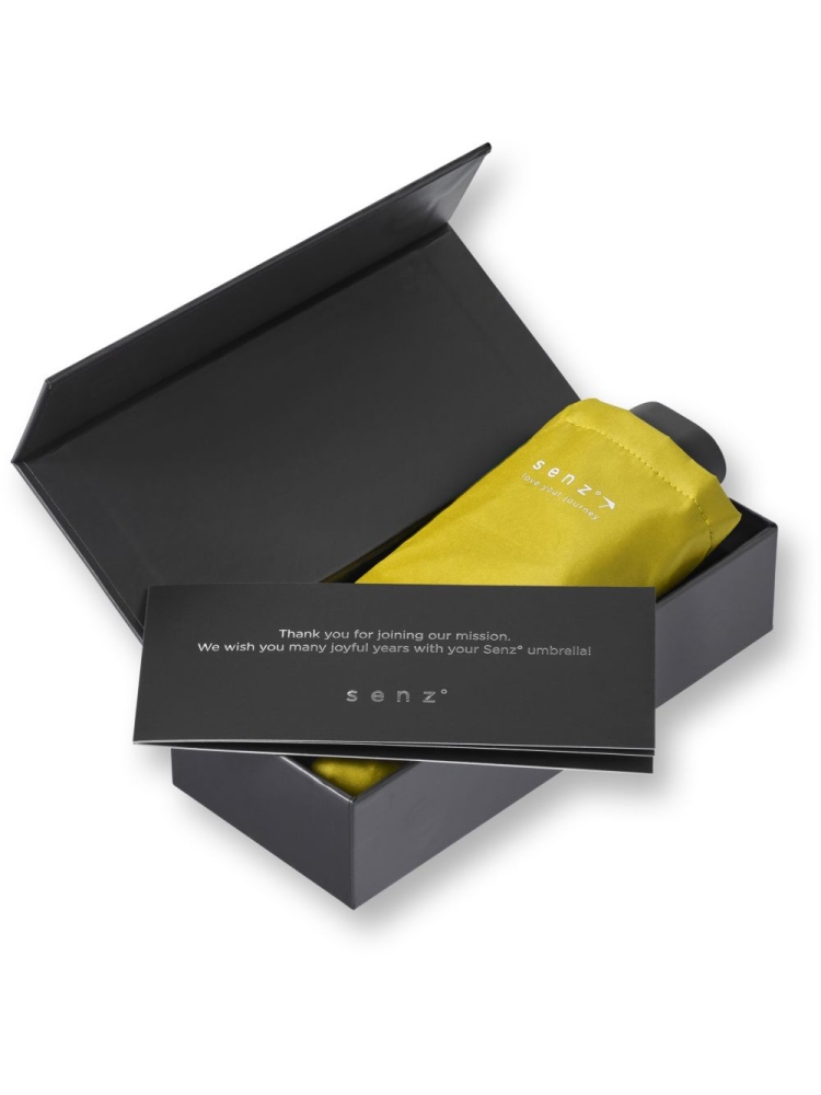 Senz Micro foldable storm umbrella  Super Lemon SZ 1010-0340 reisaccessoires online bestellen bij Kathmandu Outdoor & Travel