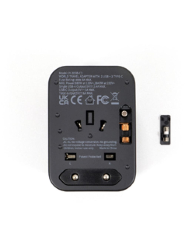 Origin Outdoor Universal Travel Adapter Black 100360 reisaccessoires online bestellen bij Kathmandu Outdoor & Travel