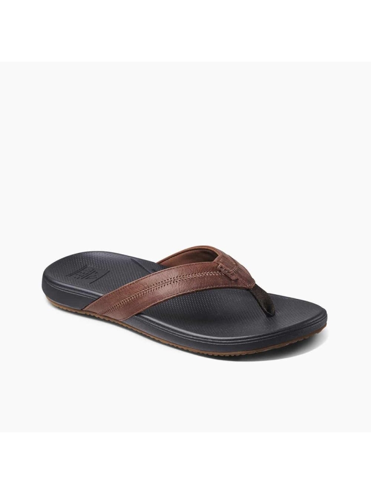 Reef Cushion Phantom 2.0 Leather Brown/Black CJ4352 slippers online bestellen bij Kathmandu Outdoor & Travel