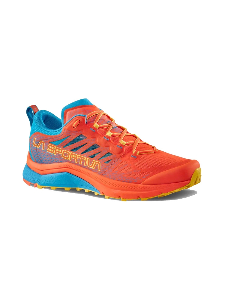 La Sportiva Jackal II Cherry Tomato/Tropic Blue 56J322614 wandelschoenen heren online bestellen bij Kathmandu Outdoor & Travel