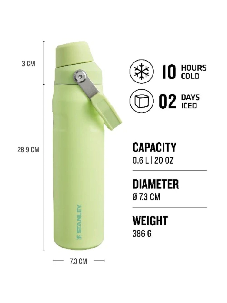 Stanley The Aerolight IceFlow Water Bottle Fast Flow 0,6L Citron  10-12515-006 drinkflessen en thermosflessen online bestellen bij Kathmandu Outdoor & Travel