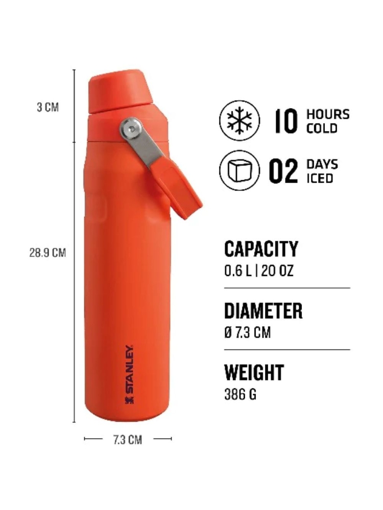 Stanley The Aerolight IceFlow Water Bottle Fast Flow 0,6L Tigerlily Plum  10-12515-003 drinkflessen en thermosflessen online bestellen bij Kathmandu Outdoor & Travel